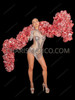 Pink Metallic Shine Ruffle Showgirl Cabaret Boa