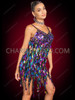 Multicolor Teardrop Sequin Showgirl Dance Dress