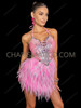Flamingo-Inspired Pink Feather Showgirl Dress