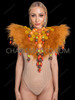 Lion King Jungle Fur Collar with Tribal Stone Embellishments