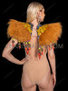 Lion King Jungle Fur Collar with Tribal Stone Embellishments