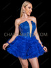 Royal Blue Sequin Corset & Tulle Bubble Skirt Set