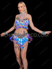Holographic Electric Pearl Sequin Rave Two-Piece Set