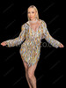 Champagne Gold Sparkle Rectangular Sequin Dress with Matching Jacket