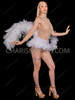White Bustle Cabaret Feather Boa Dramatic Tail Belt 