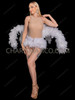 White Bustle Cabaret Feather Boa Dramatic Tail Belt 