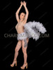 White Bustle Cabaret Feather Boa Dramatic Tail Belt 