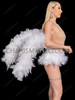 White Bustle Cabaret Feather Boa Dramatic Tail Belt 