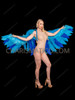 Blue Ostrich Feather Flexible Motion Bird Wing 