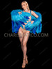 Blue Ostrich Feather Flexible Motion Bird Wing 