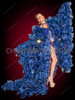 Midnight Star Ruffle Organza Coat with Oversized Organza Wing Sleeve