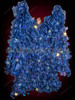 Midnight Star Ruffle Organza Coat with Oversized Organza Wing Sleeve