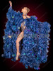 Midnight Star Ruffle Organza Coat with Oversized Organza Wing Sleeve