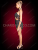Black Sequin Cut-Out Fringe Latin Dance Dress