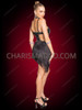 Black Sequin Cut-Out Fringe Latin Dance Dress