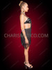 Black Sequin Cut-Out Fringe Latin Dance Dress
