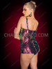 Peacock Iridescent Sequin Fabric Dance Rave Bodysuit