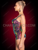 Peacock Iridescent Sequin Fabric Dance Rave Bodysuit