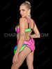 Neon Candy Pop Rave Top and Hip Cage Bottom Set