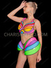 Neon Candy Pop Rave Top and Hip Cage Bottom Set