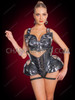 Silver Avant-Garde Metallic Armor Bustier & High-Waist Corset