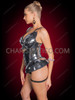Silver Avant-Garde Metallic Armor Bustier & High-Waist Corset