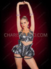 Silver Avant-Garde Metallic Armor Bustier & High-Waist Corset