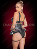 Silver Avant-Garde Metallic Armor Bustier & High-Waist Corset
