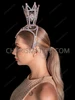 Dazzling  Crystal AB Crown Showgirl Headdress