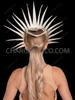 Dazzling Crystal Spiked Face-Framing Showgirl Headdress