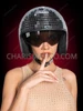  Silver Mirror Disco Ball Motorcycle Helmet with Retractable Visor