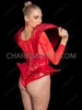 Futuristic Red Metallic Sculptural Cage Shoulder Corset