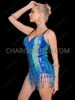 Ibiza Electric Blue Shapewear Festival Bodysuit CLEARANCE US 2-8