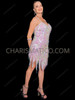 Iridescent Pearl Pink Paillette Fringe Flapper Gatsby Dance Dress