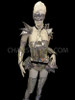 Futuristic Mirrored Corset, Arm, Leg, And Shoulder Armor Set With Mask