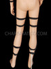 Futuristic Gladiator Style Mirrored Leg Armor Set For Shin And Thigh
