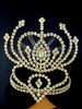 Crown Inspired Iridescent Crystal Rhinestone Covered Diva's Headpiece Or Headdress