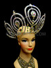 Classy And Cute Large Silver Iridescent Crystal Encrusted Diva's Crown