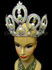 Beautiful Silver Pearl And Iridescent Crystal Accented Diva's Pageant Crown