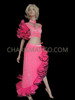Pink Ruffled Carmen Miranda Spanish Flamenco Dress