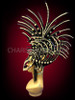 Black Mirror Accented And Crystal Studded Gothic Spiky Mask Headdress