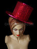 Shiny Fuchsia Iridescent Sequin Covered Cabaret Show Master's Top Hat