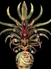 Art Deco Delight Red And Gold Cabaret Drag Queen Diva Headdress