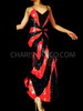 Curve Enhancing Lace Up Black And Red Sequin Drag Queen Gown