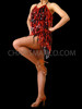 Black Red Salsa Dance Dress