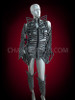 Black Gaga Rhinestone Covered Futuristic dress , Shin Guards, And Arm Warmer Set
