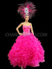 Full Large Organza Ruffle Skirt + Corset Drag Queen Cabaret Dress