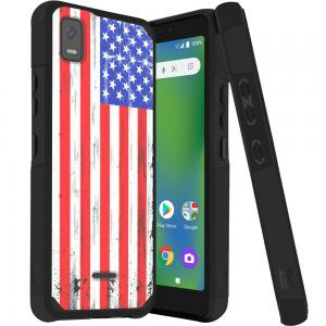 Cricket Debut Smart Metkase Original Case USA Flag WORLD CELLULAR