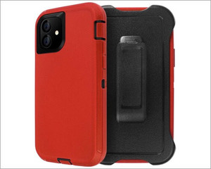 iPhone 12 Mini MM Rugged case W/ clip Red