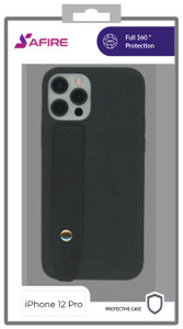 Iphone 12/12 Pro MM Premium Case with Hand Strap Black